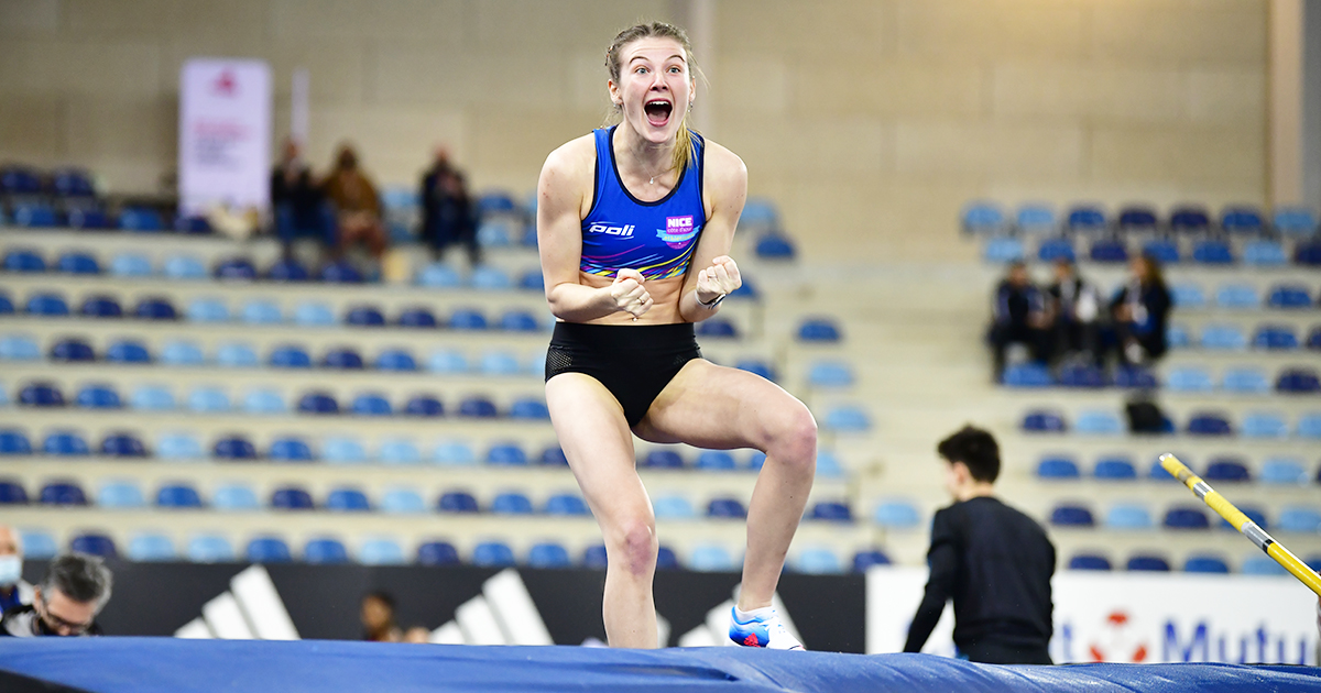 Margot Chevrier a livré ses impressions avant le concours du saut à la perche des Championnats du monde en salle ce samedi à 18h08.