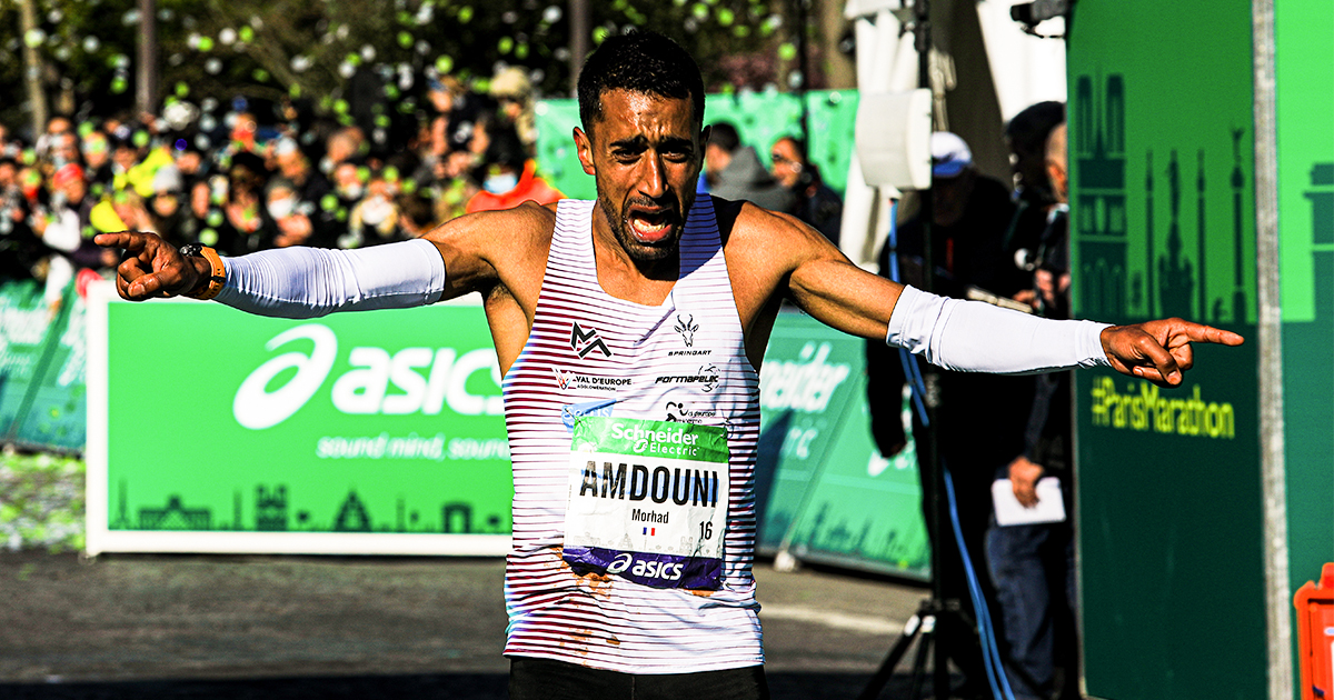 Morhad Amdouni a établi un nouveau record de France sur le Marathon de Paris ce dimanche dans le temps canon de 2h05'22,