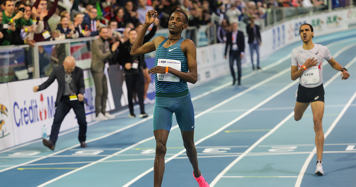 L'Éthiopien Lamecha Girma a profité d'un Meeting de Liévin de très haut vol pour battre le mythique record du monde du 3000 m en 7'23"81.