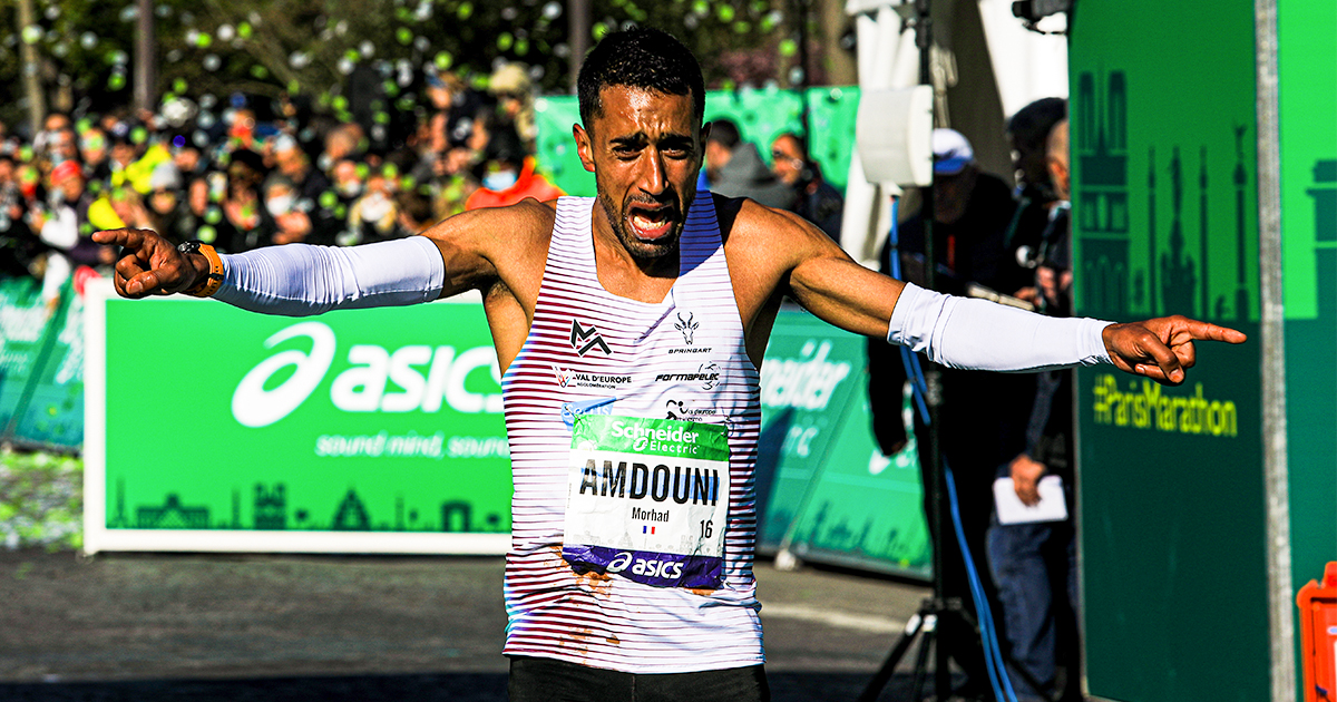 Devant les 52 000 coureurs attendus au Marathon de Paris 2023, Morhad Amdouni, a l'ambition de claquer un chrono ce dimanche 2 avril.