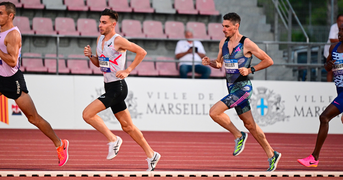 Meeting de Marseille : Bastien Augusto (3'34"85) et Bérénice Cleyet-Merle (4'05"62) ont amélioré leur record personnel sur 1500 m.