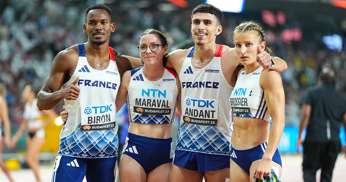 Le relais 4x400 m mixte français a pris la quatrième place de la finale en 3'12"99 aux Championnats du monde de Budapest 2023.