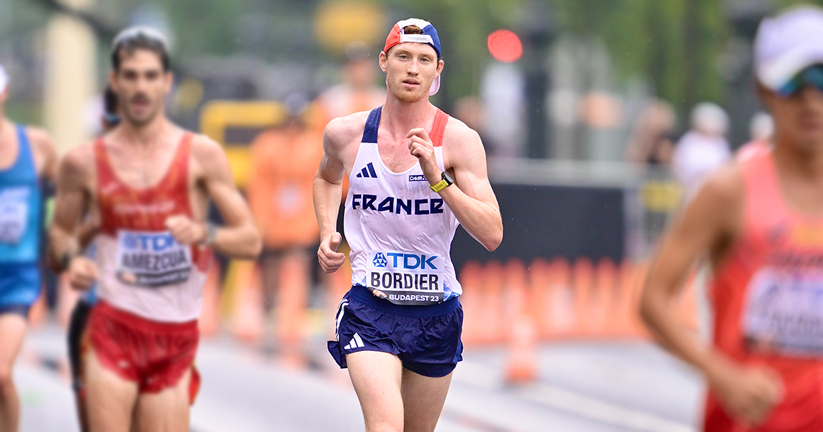 Gabriel Bordier a pris une superbe dixième place lors du 20 km marche des Championnats du monde d'athlétisme en 1h18'59.