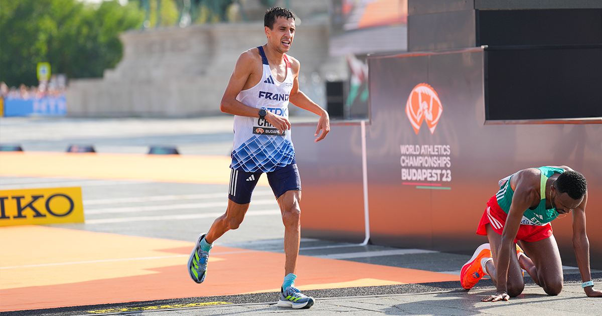 Hassan Chahdi a déroché une excellente septième place sur marathon aux Championnats du monde en 2h10'45. Mehdi Frère s'est classé 18e.