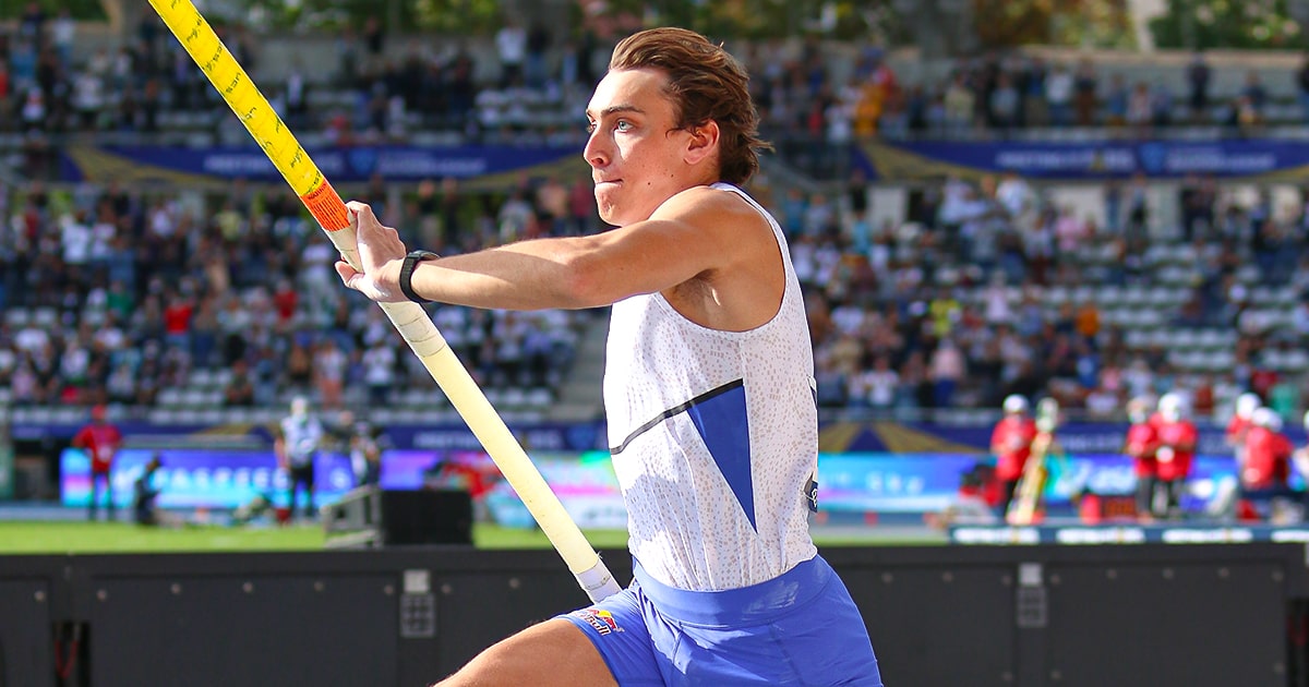 Armand Duplantis, recordman du monde du saut à la perche, sera au Stade Charléty pour le Meeting de Paris 2024 le dimanche 7 juillet.