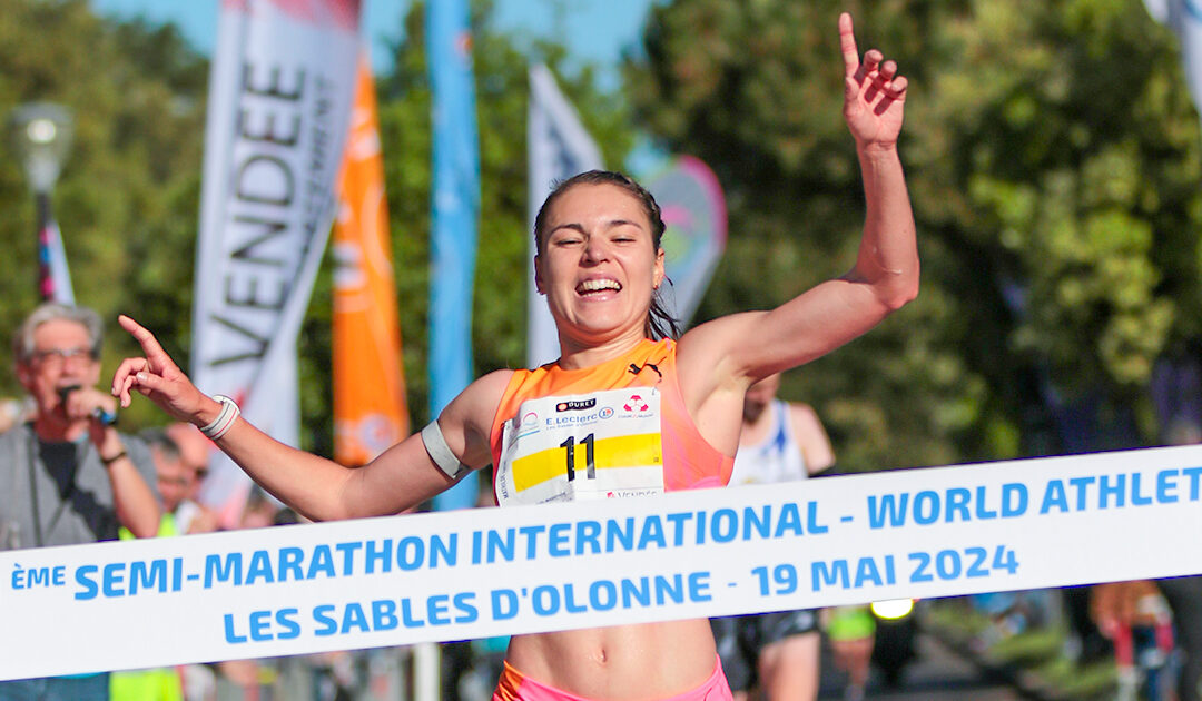 Semi-marathon des Sables d’Olonne : Mathilde Sénéchal marche sur l’eau