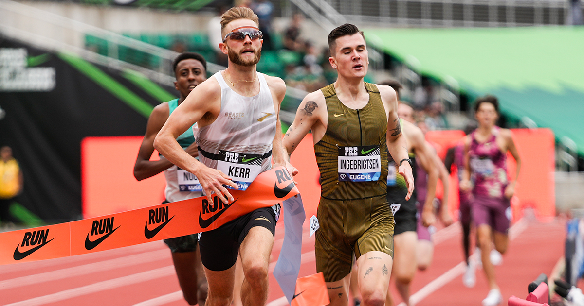 Josh Kerr a triomphé pour la deuxième fois consécutive en pulvérisant le record de l'épreuve en 3'44"30 sur la 5th Avenue Mile.