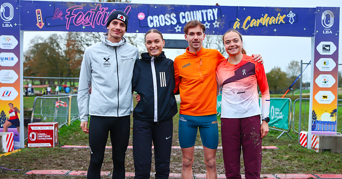 Antoine Senard, Simon Bédard, Agathe Guillemot et Emilie Girard composeront le relais mixte aux Championnats d'Europe de cross-country 2024.