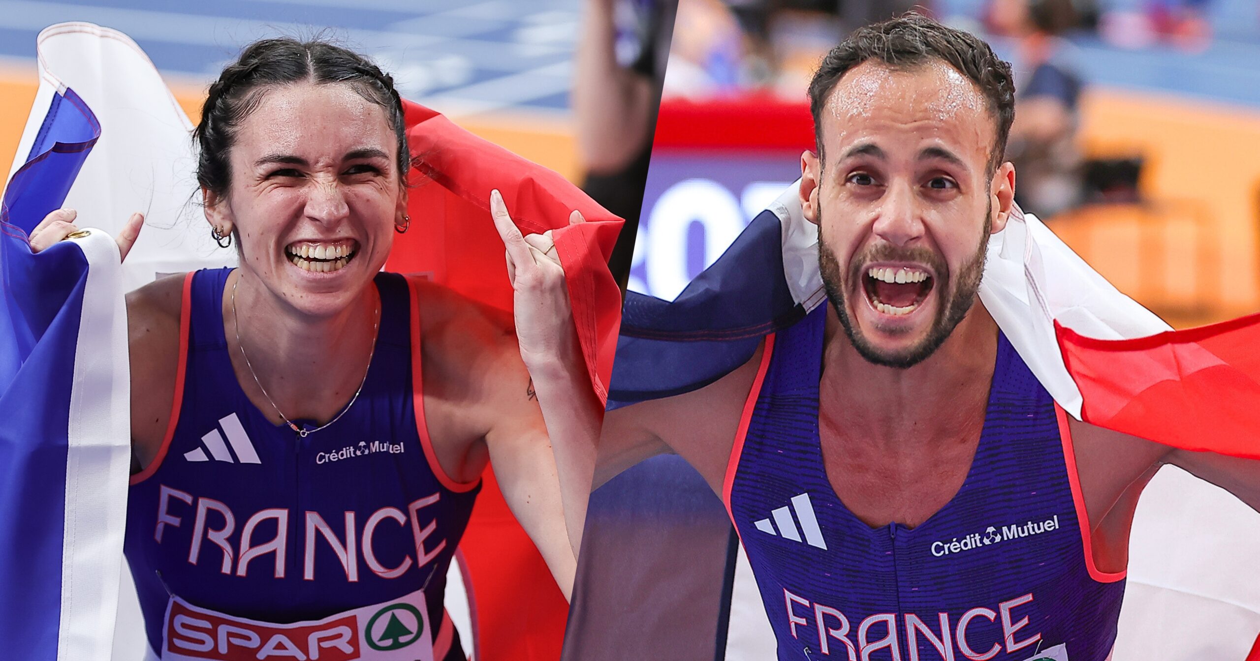 Bouquet final aux Championnats d'Europe en salle 2025 avec l'argent de Clara Liberman sur 800 m et le bronze d'Azeddine Habz sur 3000 m.