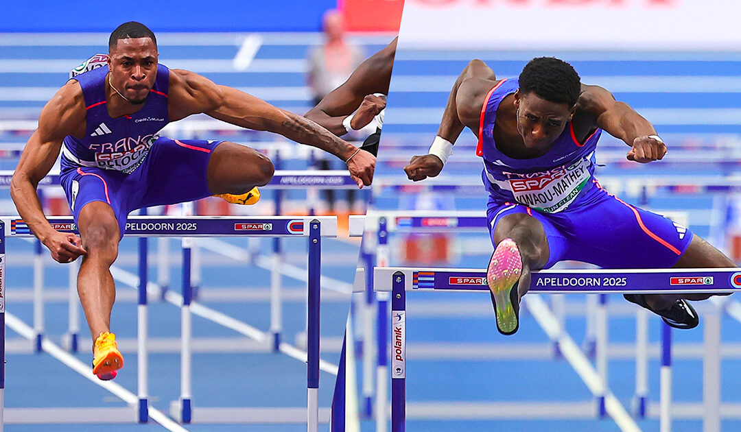 Championnats d’Europe en salle : Wilhem Belocian et Just Kwaou-Mathey foncent en finale du 60 m haies à Apeldoorn