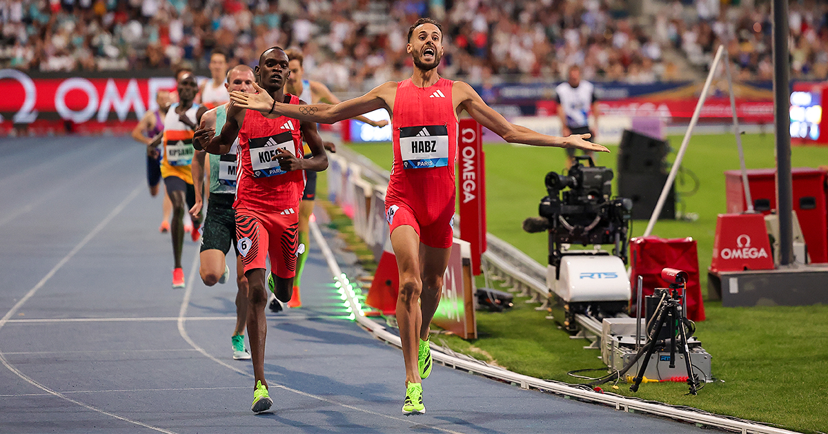 Azeddine Habz a fait sensation au Meeting de Paris sur 1500 m en 3'27"49, dépoussiérant des tablettes le record de France de Mehdi Baala.
