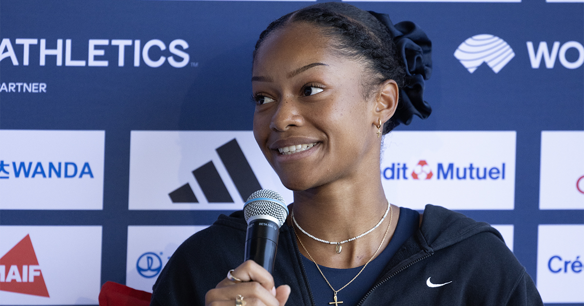 Les athlètes de l'équipe de France se sont donnés rendez-vous au Stade Charléty pour la conférence de presse du Meeting de Paris 2025.