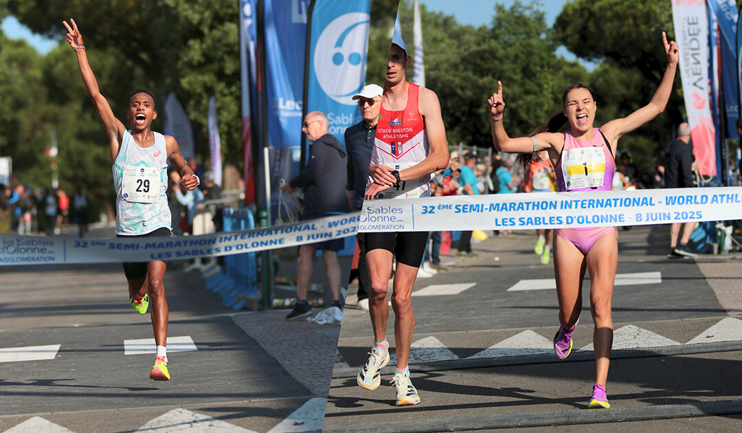 Semi-marathon des Sables-d’Olonne : Youssef Benhadi et Mathilde Sénéchal en vitesse de croisière