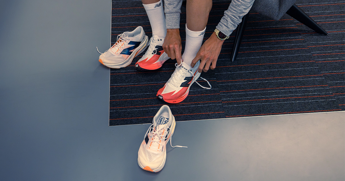 La rotation des chaussures de running de New Balance avec la Fresh Foam X 1080 v14, la FuelCell Rebel v5 et la FuelCell SuperComp Elite v5. 