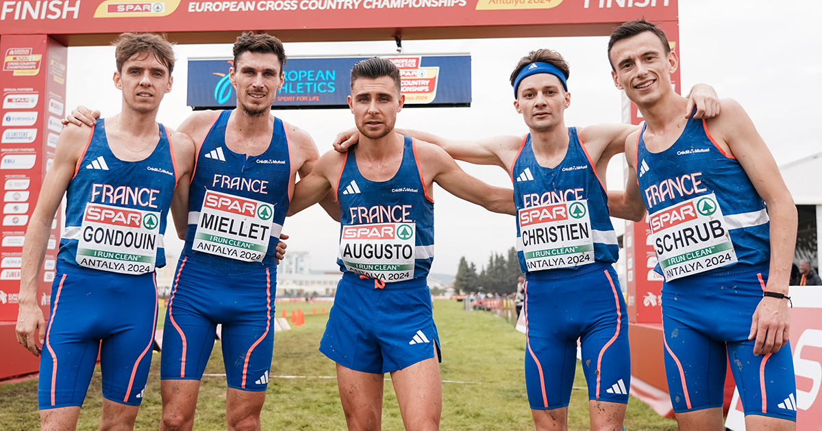 Doublé français avec Yann Schrub, en or, et Etienne Daguinos, en argent, sur les 10 km des Championnats d'Europe de Running à Bruxelles.