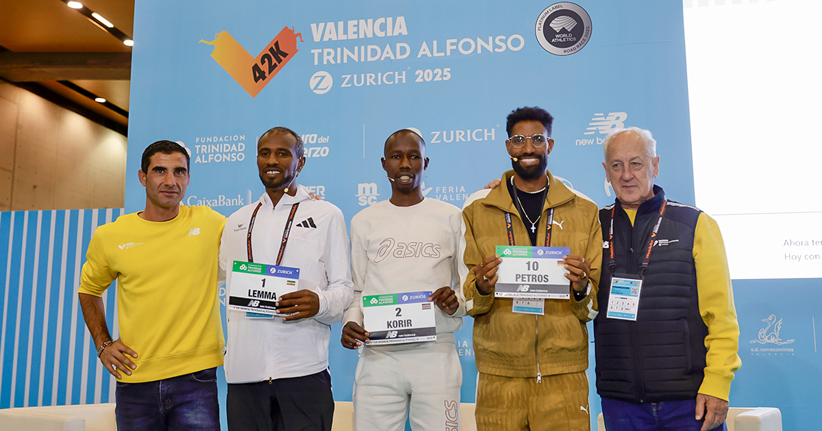 Sisay Lemma, John Korir, Amane Beriso, Peres Jepchirchir... Les stars du Marathon de Valence 2025 sont passées devant les journalistes.