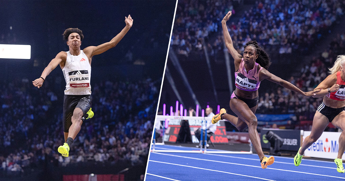 Mattia Furlani a émerveillé les 10 000 spectateurs de l'Accor Arena au Meeting de Paris Indoor 2026 en décollant à 8,33 m en longueur.