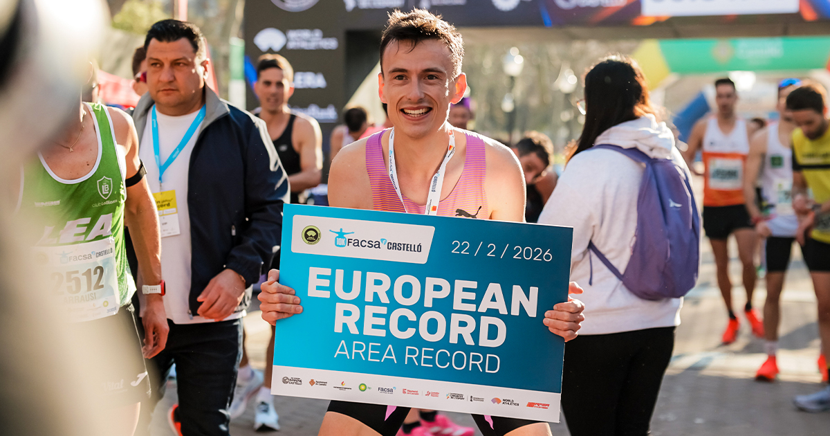 Yann Schrub s'est approprié le record d'Europe du 10 km en 26'43, en terminant deuxième de l'épreuve à Castellon, en Espagne.