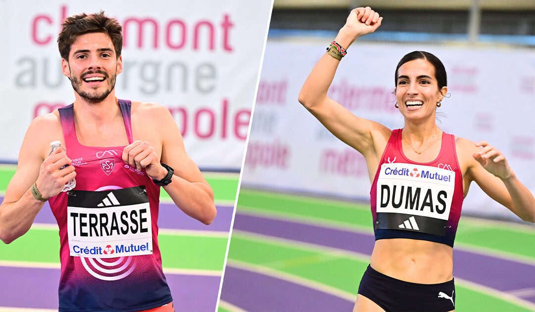 Championnats de France Elite en salle : Charlotte Dumas et Jordan Terrasse, la fête à la maison