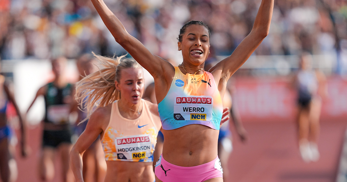 Meeting Diamond League Stockholm Audrey Werro athlétisme 2026 Le Meeting Diamond League à Stockholm a été marqué par le chrono exceptionnel sur le 800 m féminin de la Suissesse Audrey Werro en 1'53"98.