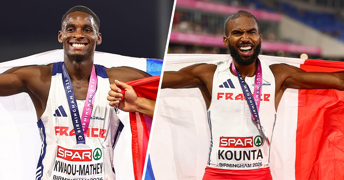 Muhammad Abdallah Kounta et Just Kwaou-Mathey ont décroché la médaille d'argent ce mercredi aux Championnats d'Europe de Birmingham.