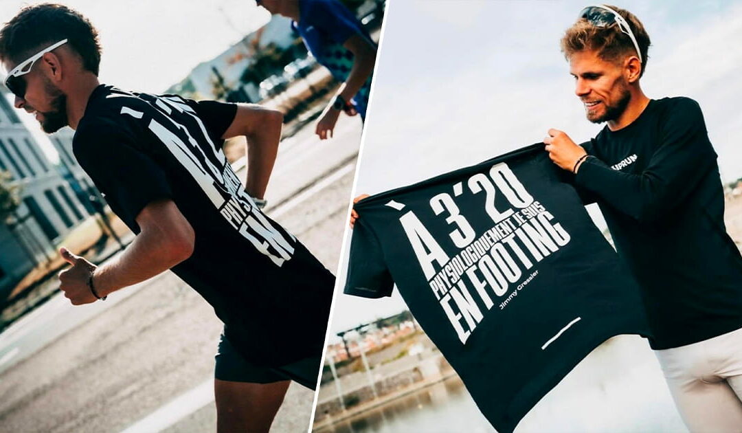 KIPRUN célèbre les 3’20/km de Jimmy Gressier avec un tee-shirt en édition limitée