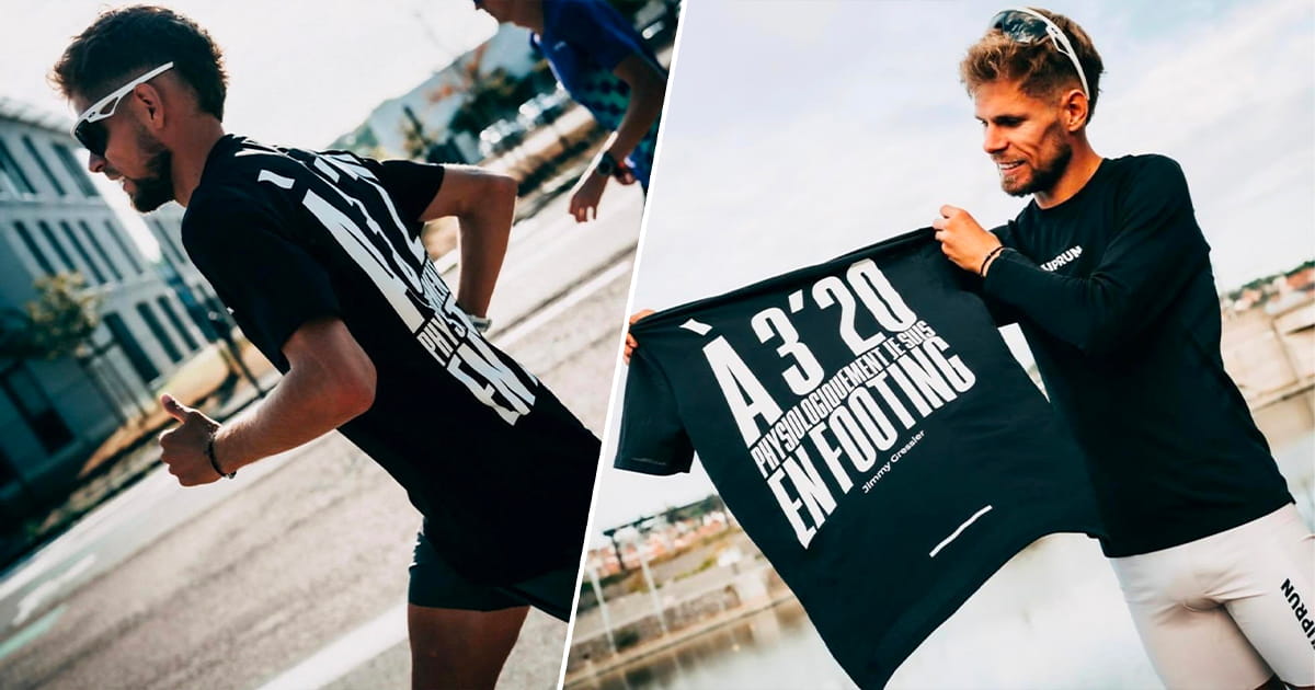 KIPRUN célèbre les 3’20km de Jimmy Gressier avec un tee-shirt en édition limitée Le tee-shirt KIPRUN célébrant l’allure « 3’20/km » de Jimmy Gressier s’est vendu à 3000 exemplaires en moins de trois heures.